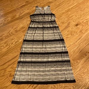 Space dye stripe maxi dress.